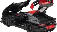 2017 Dodge Viper ACR 1:28 Edition Black with Red Stripes 1/18 Model Car by Autoart