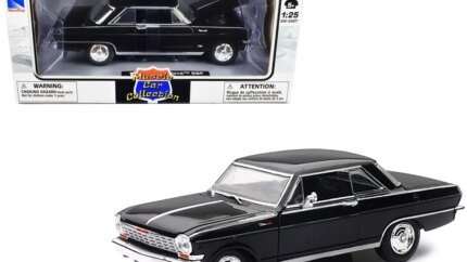 1964 Chevrolet Nova SS Black Diecast Model 1/25 - Premium Muscle Car Collectible by New Ray