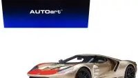 Ford GT Heritage Edition #5 Holman Moody 1/18 Model Car by Autoart - Gold Metallic Collectible