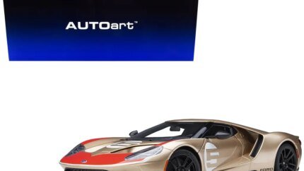 Ford GT Heritage Edition #5 Holman Moody 1/18 Model Car by Autoart - Gold Metallic Collectible