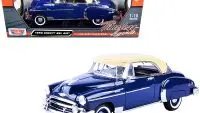 1950 Chevrolet Bel Air Diecast Model - Dark Blue & Cream by Motormax