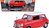 1961-1967 Morris Mini Cooper Red Diecast Model 1/18 by Motormax - Timeless Legends