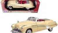 1949 Buick Roadmaster Cream & Red 1/18 Diecast Model Car by Motormax