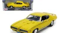 1969 Pontiac GTO Judge Yellow 1/18 Diecast Model Car by Motormax - Collector's Dream