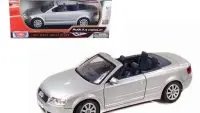 2004 Audi A4 Cabriolet Silver 1/18 Diecast Model Car by Motormax - Collectible Luxury Replica