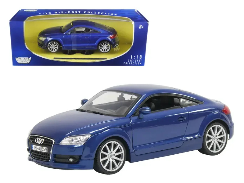 2007 Audi TT Blue 1/18 Diecast Model by Motormax – Premium Collectible Car Replica