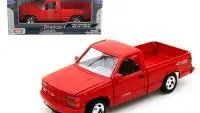1992 Chevrolet SS 454 Red Pickup Truck 1/24 Diecast Model by Motormax