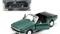 1964 1/2 Ford Mustang Convertible Green Metallic 1/24 Diecast Model by Motormax