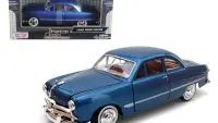 Vintage 1949 Ford Coupe Blue 1/24 Diecast Model Car by Motormax