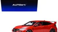 2021 Honda Civic Type R FK8 RHD Flame Red 1/18 Model Car by Autoart - Collectible Precision