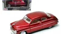 Vintage 1949 Mercury Red 1/24 Diecast Model Car by Motormax - Collectible Classic