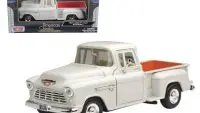 1955 Chevrolet 5100 Stepside Pickup Truck Diecast Model 1/24 Beige by Motormax