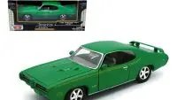 1969 Pontiac GTO Judge Green Diecast Model 1/24 by Motormax – Classic Muscle Car Collectible