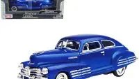 1948 Chevrolet Aerosedan Fleetline Blue 1/24 Diecast Model Car by Motormax - Classic Collectible