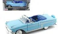 1958 Chevrolet Impala Convertible Blue 1/24 Diecast Model Car by Motormax - Classic Collectible