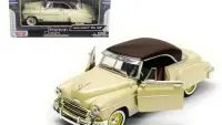Vintage 1950 Chevrolet Bel Air Cream 1/24 Diecast Model Car by Motormax
