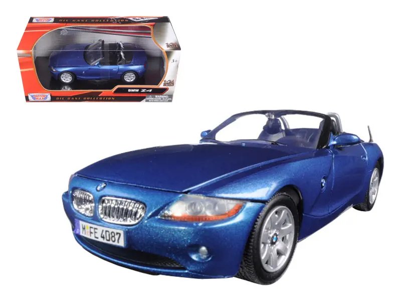 BMW Z4 Convertible Blue Metallic 1/24 Diecast Model Car by Motormax – Perfect Collectible Gift