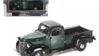 Vintage 1941 Plymouth Pickup Green 1/24 Diecast Model by Motormax