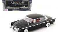 1955 Chrysler C300 Black 1/24 Diecast Model Car by Motormax - Classic Collectible