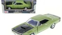 Buy 1969 Dodge Coronet Super Bee Green 1/24 Diecast Model Car by Motormax - Perfect Collectible!