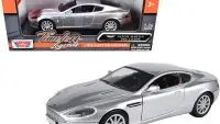 Timeless Legends: Aston Martin DB9 Coupe Silver Metallic 1/24 Diecast Model by Motormax