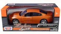 2011 Dodge Charger R/T Hemi Metallic Orange 1/24 Diecast Model by Motormax