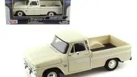 1966 Chevrolet C10 Fleetside Pickup Truck Cream 1/24 Diecast Model by Motormax