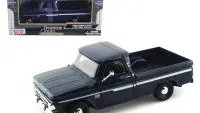 1966 Chevrolet C10 Fleetside Dark Blue 1/24 Diecast Model Truck by Motormax