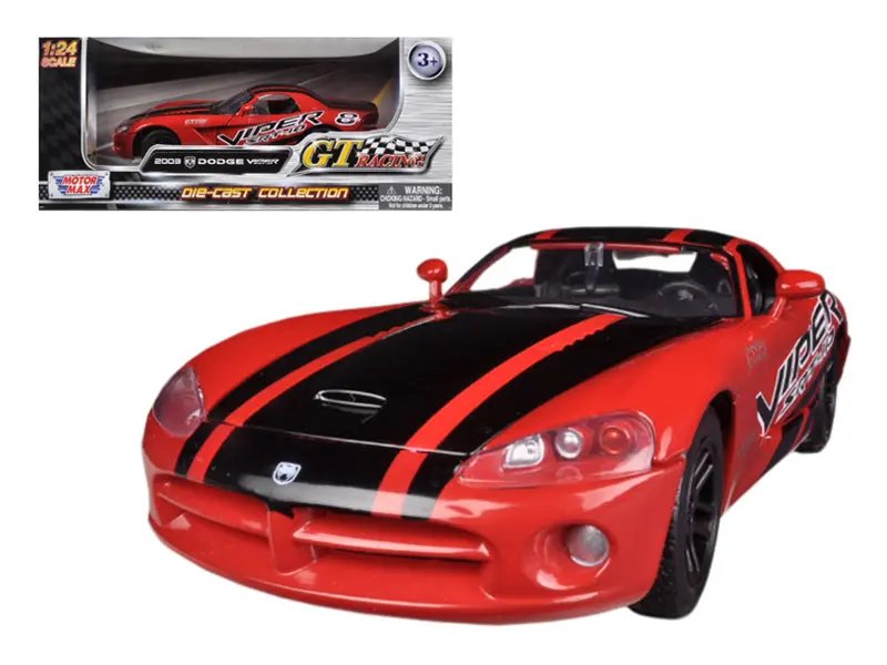 Diecast Model Cars wholesale toys dropshipper drop shipping 2003 Dodge Viper SRT-10 Red #8 GT Racing 1/24 Motormax 73776 drop shipping wholesale drop ship drop shipper dropship dropshipping toys dropshipper diecast drop shipper dropshippers. 2003 Dodge Viper SRT-10 #8 Red/Black GT Racing 1/24 Diecast Model by Motormax
