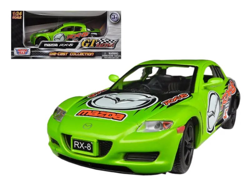 Buy Mazda RX-8 #5 Green GT Racing 1/24 Diecast Model by Motormax