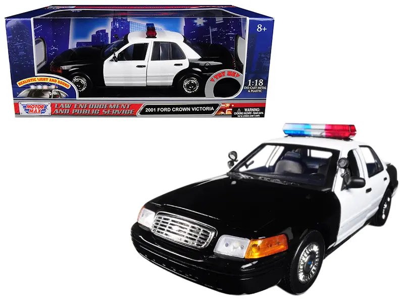 2001 Ford Crown Victoria Police Interceptor: Classic Black Sedan for Sale