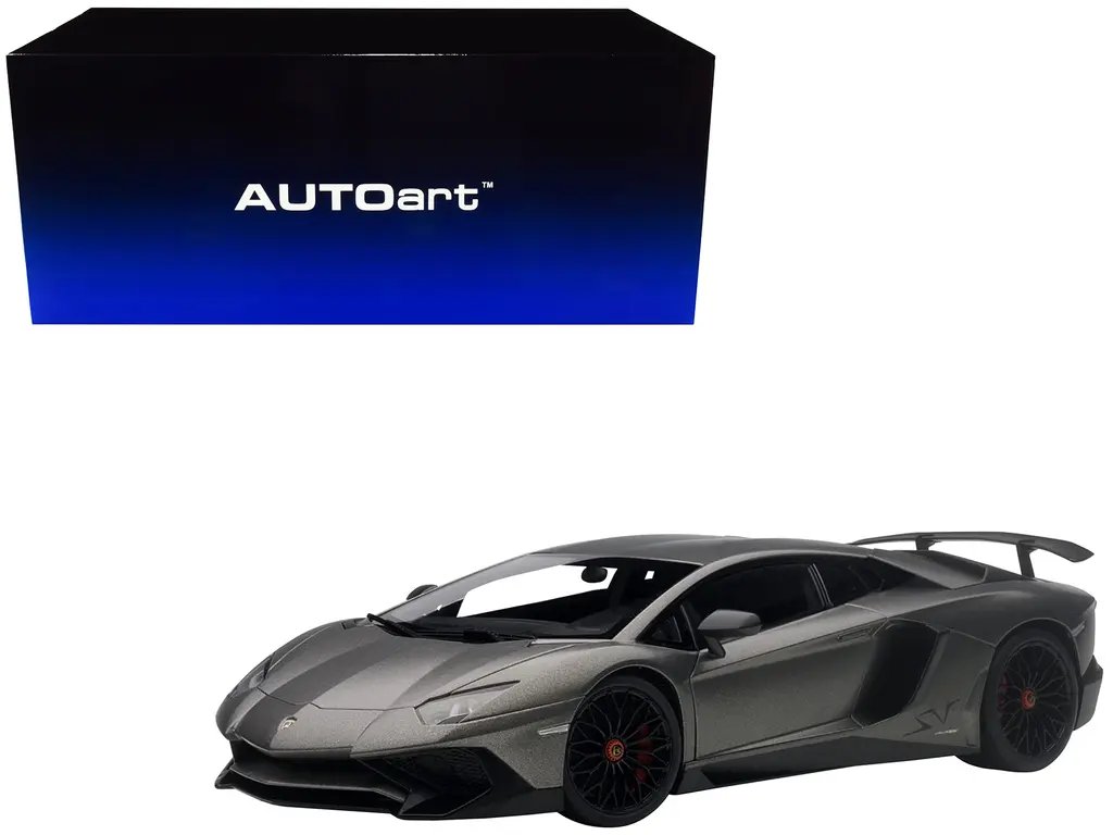 Exclusive 1/18 Lamborghini Aventador LP750-4 SV Grigio Titans Model by Autoart