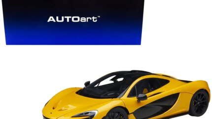 McLaren P1 Volcano Yellow 1/18 Model Car by Autoart: Premium Collectible with Yellow & Black Interior