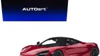 McLaren 720S Memphis Red Metallic 1/18 Model Car by Autoart – Black Top & Carbon Accents