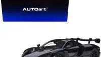 McLaren Senna Stealth Cosmos Black 1/18 Model Car by Autoart with Carbon Accents