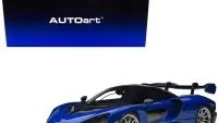 McLaren Senna Trophy Kyanos Blue 1/18 Model Car by Autoart – Carbon Accents & Premium Detail
