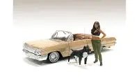 "Lowriderz" Figurine IV and a Dog for 1/18 Scale Models by American Diorama