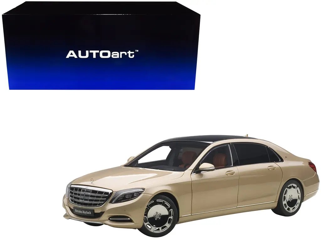 Luxury Mercedes Maybach S600 Champagne Gold 1/18 Model Car by Autoart