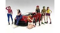 Girls Night Out 6-Piece Figurine Set for 1/18 Scale Models by American Diorama