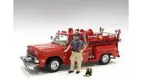 1/18 Scale Firefighter Figure with Boots by American Diorama - Perfect for Model Enthusiasts