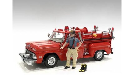 1/18 Scale Firefighter Figure with Boots by American Diorama - Perfect for Model Enthusiasts
