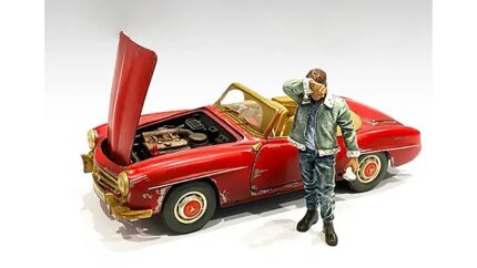 Auto Mechanic Sweating Joe Figurine for 1/18 Scale Models by American Diorama