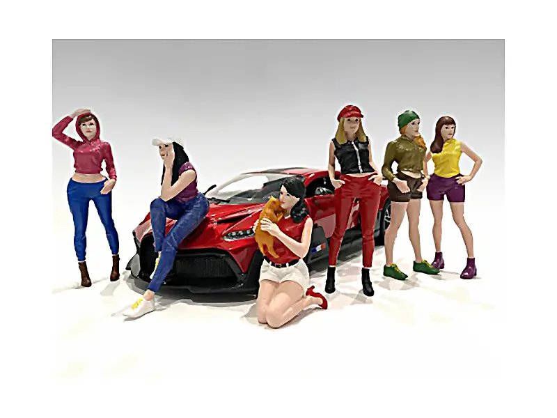 Girls Night Out 6-Piece Figurine Set for 1/24 Scale Models by American Diorama