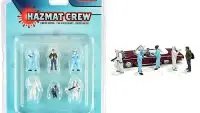 American Diorama 1/64 Scale Hazmat Crew 6-Piece Diecast Figurine Set