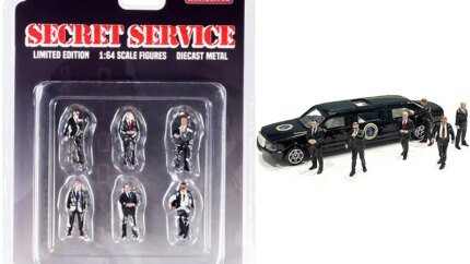 Secret Service 6-Piece Diecast Figurine Set for 1/64 Scale Models by American Diorama