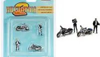 Motomania 2 Diecast Set: 1/64 Scale Figurines & Motorcycles by American Diorama