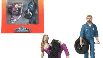 Val and Gary Tire Brigade Figurine Set 1/18 by Motorhead Miniatures - Collectible Duo
