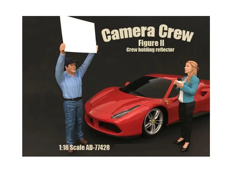 Enhance Your 1:18 Scale Models with American Diorama’s Camera Crew Figure II ‘Crew Holding Reflector