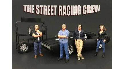 Street Racing Crew 4-Piece Figure Set for 1:18 Scale Models by American Diorama