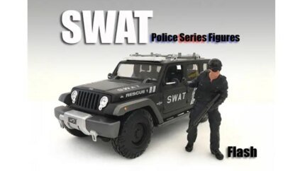 Realistic SWAT Team Flash Figure for 1:24 Scale Models by American Diorama